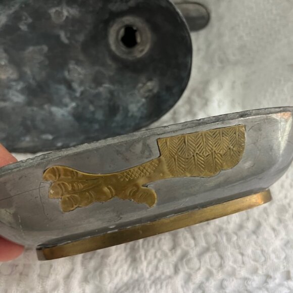 Vintage Pewter/ Brass Duck Trinket Box 6.5 in tall Bundle with SM duck 2 for $60 - Picture 10 of 15